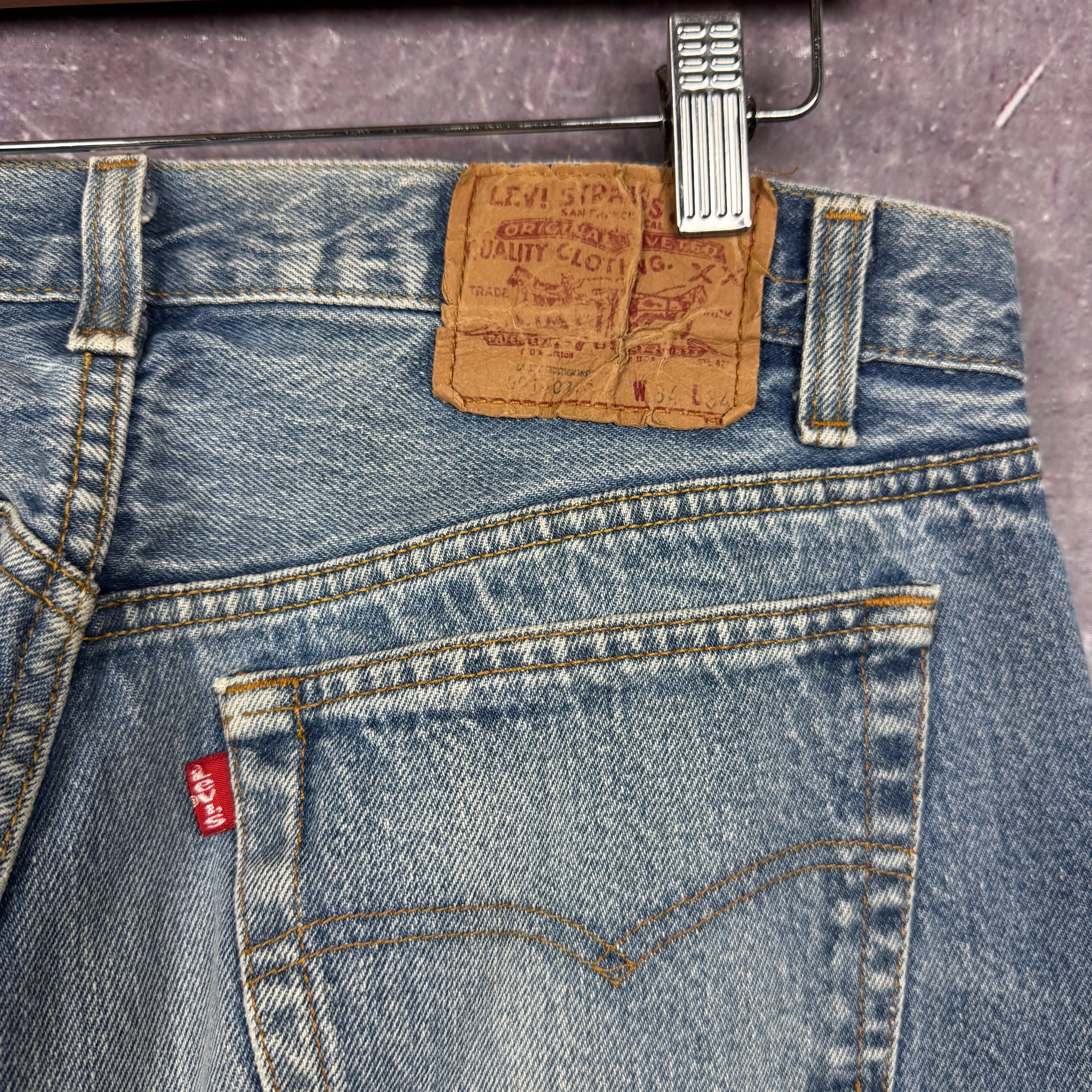 80s Light Wash Levi's 501 Denim Jeans 31x33 0641