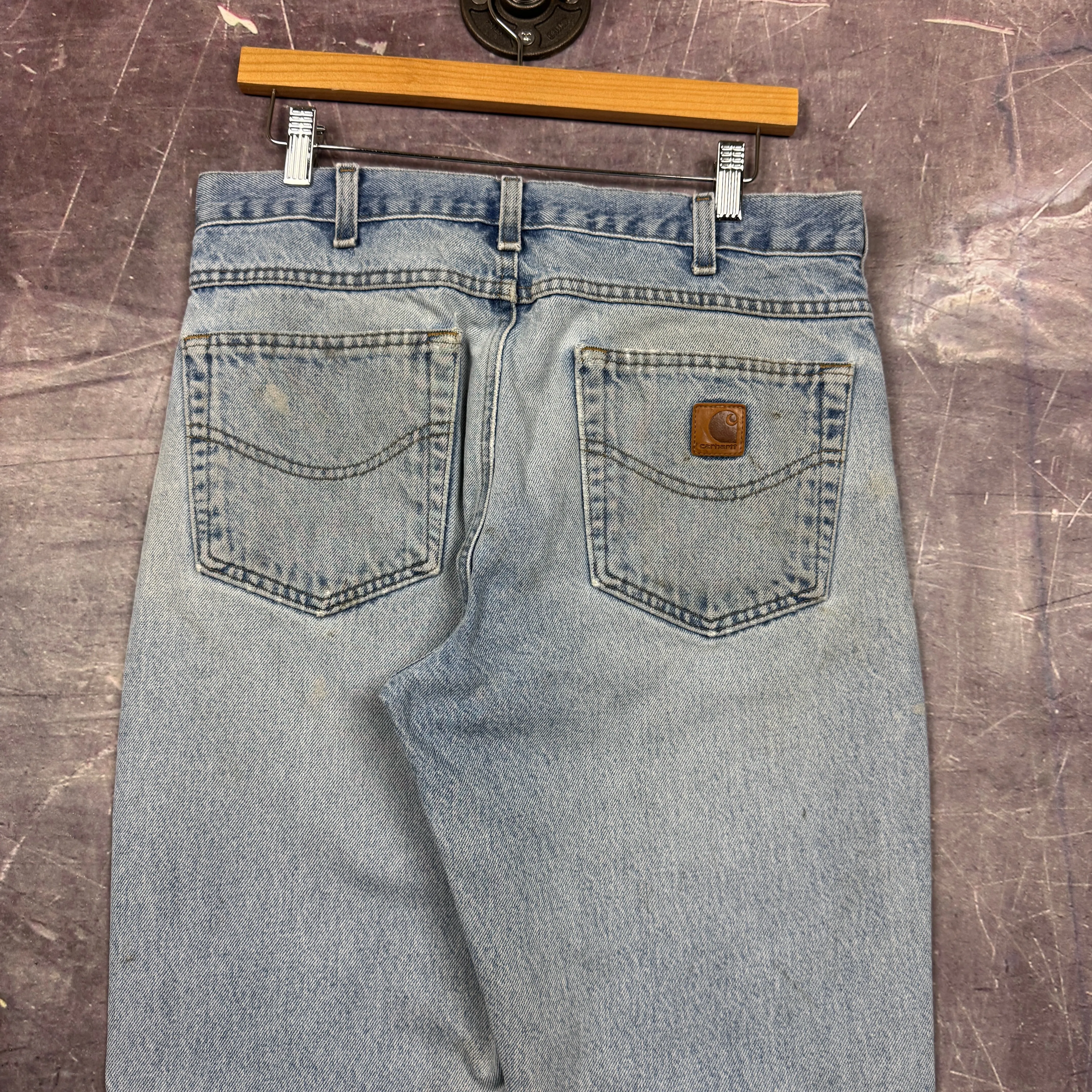 90s Light Wash Carhartt Painter Denim Jeans 32x29.5 2133