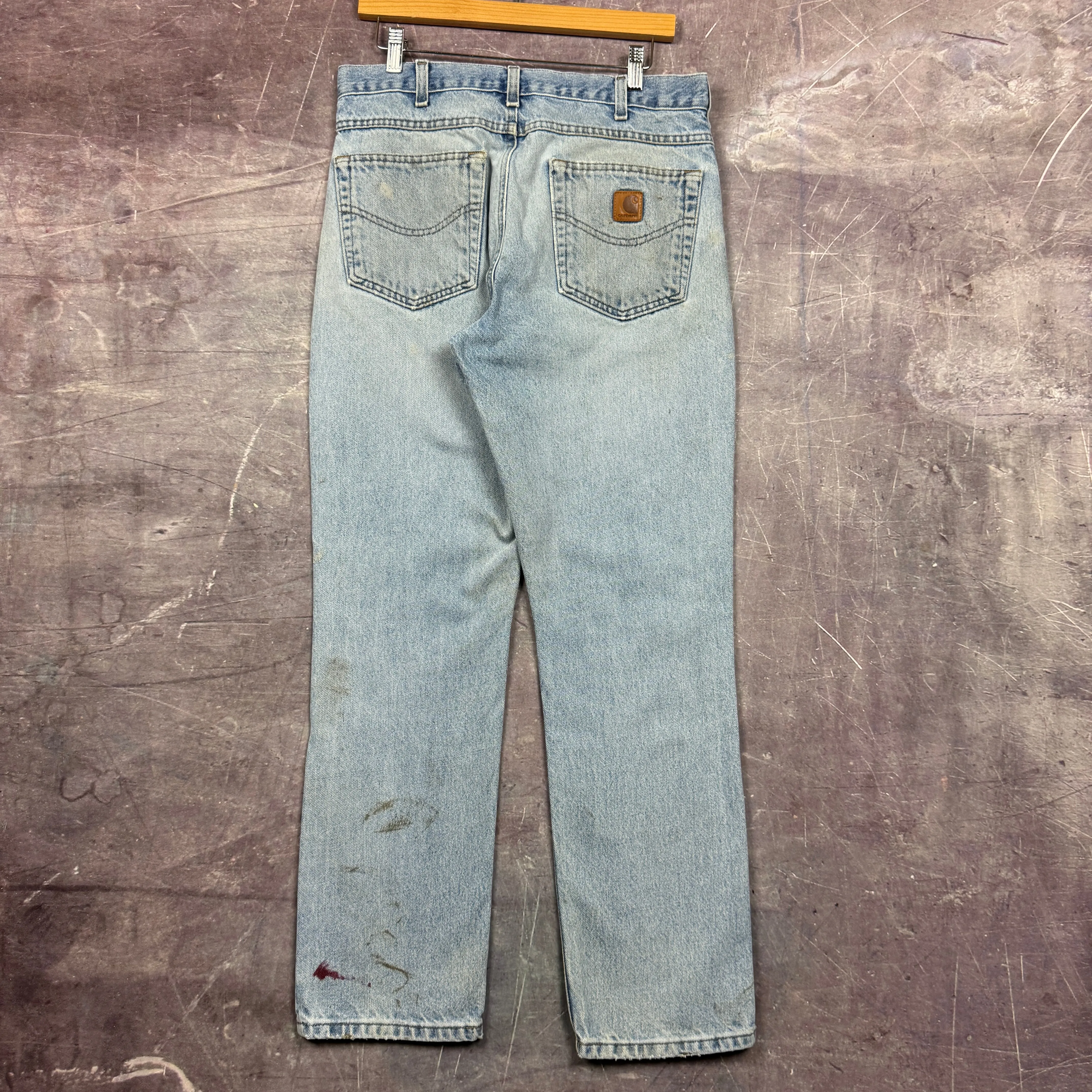 90s Light Wash Carhartt Painter Denim Jeans 32x29.5 2133