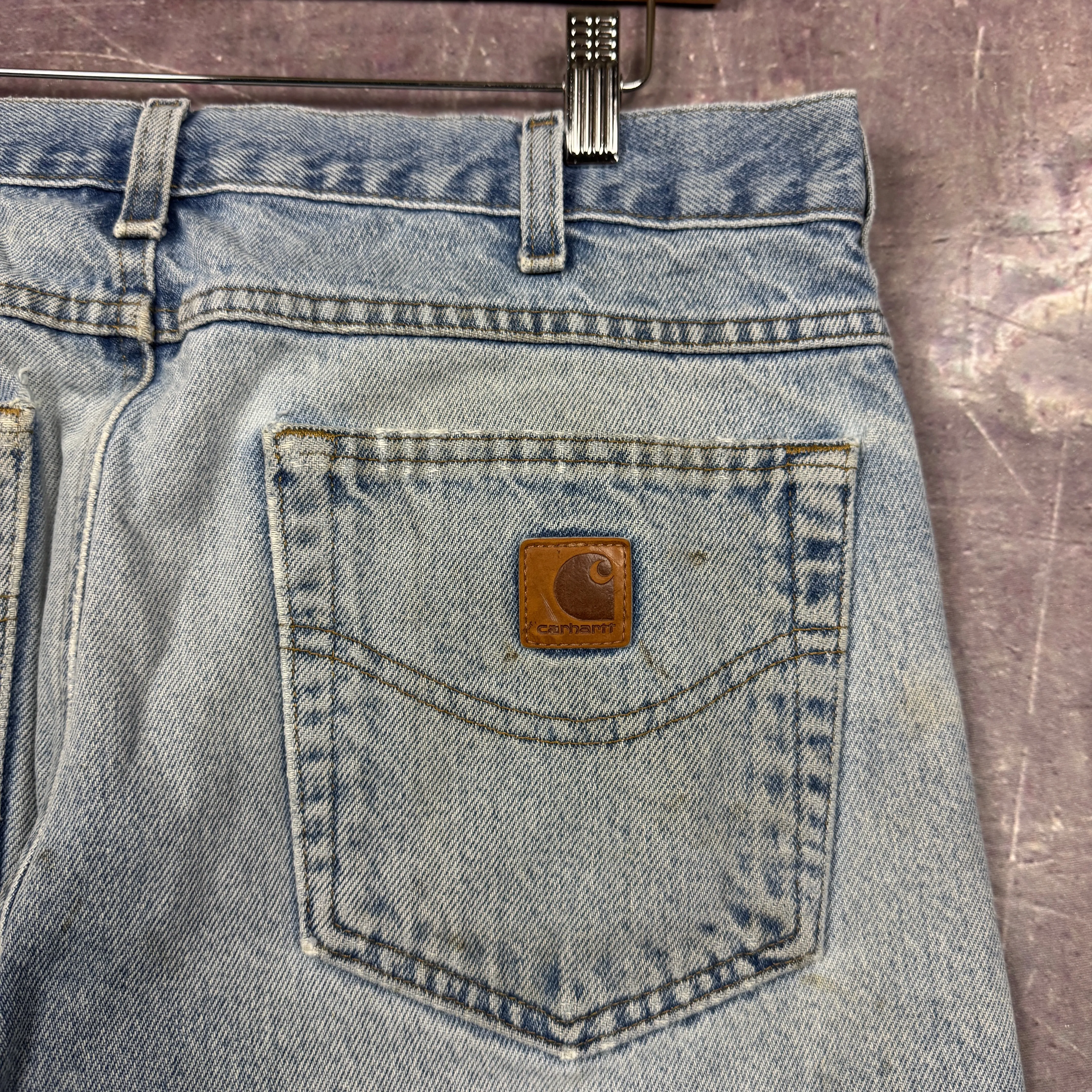 90s Light Wash Carhartt Painter Denim Jeans 32x29.5 2133