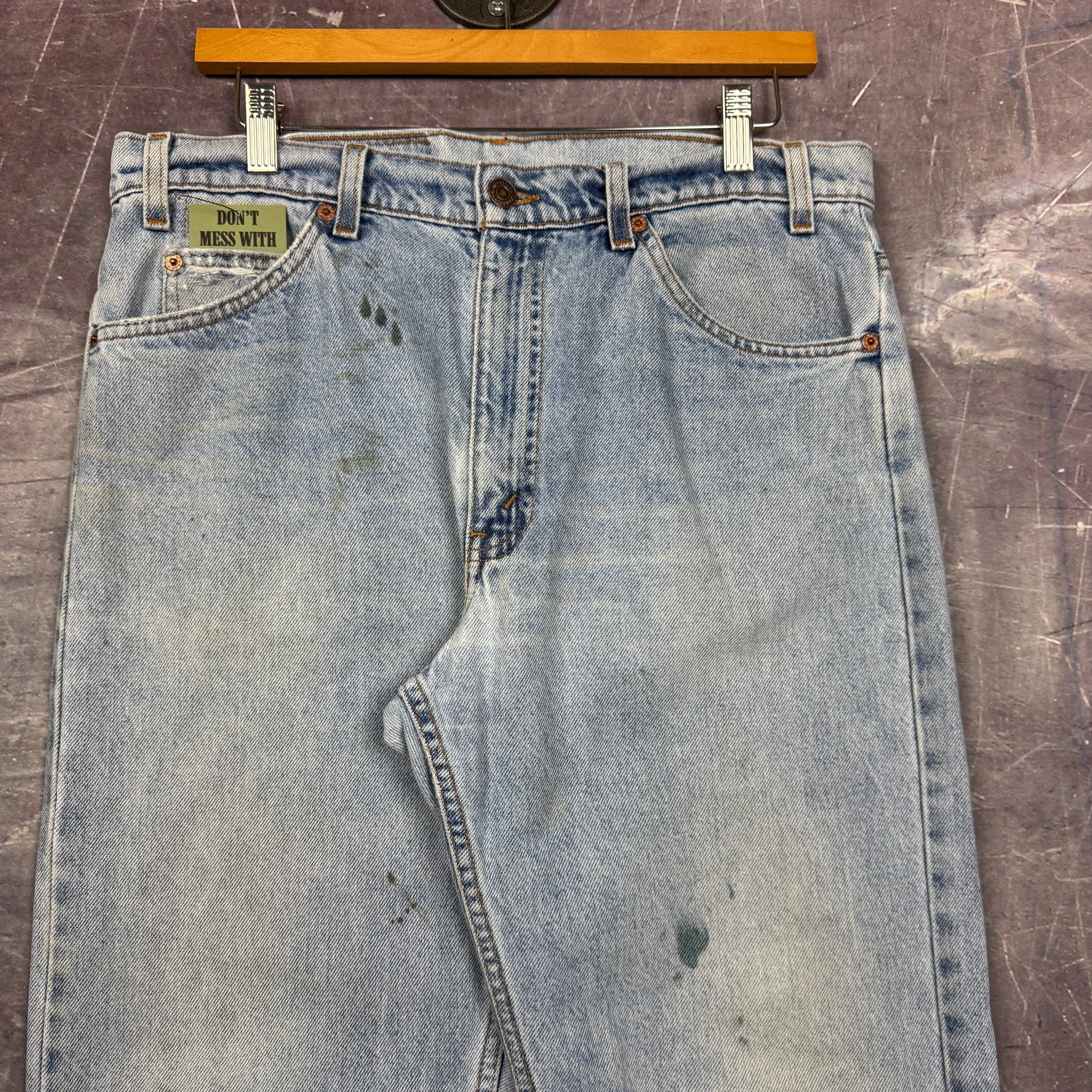 90s Light Wash Levi's 505 Orange Tab Denim Jeans 34x29 2253