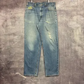 90s Medium Wash Distressed Levi's 550 Denim Jeans 35x32.5 0682