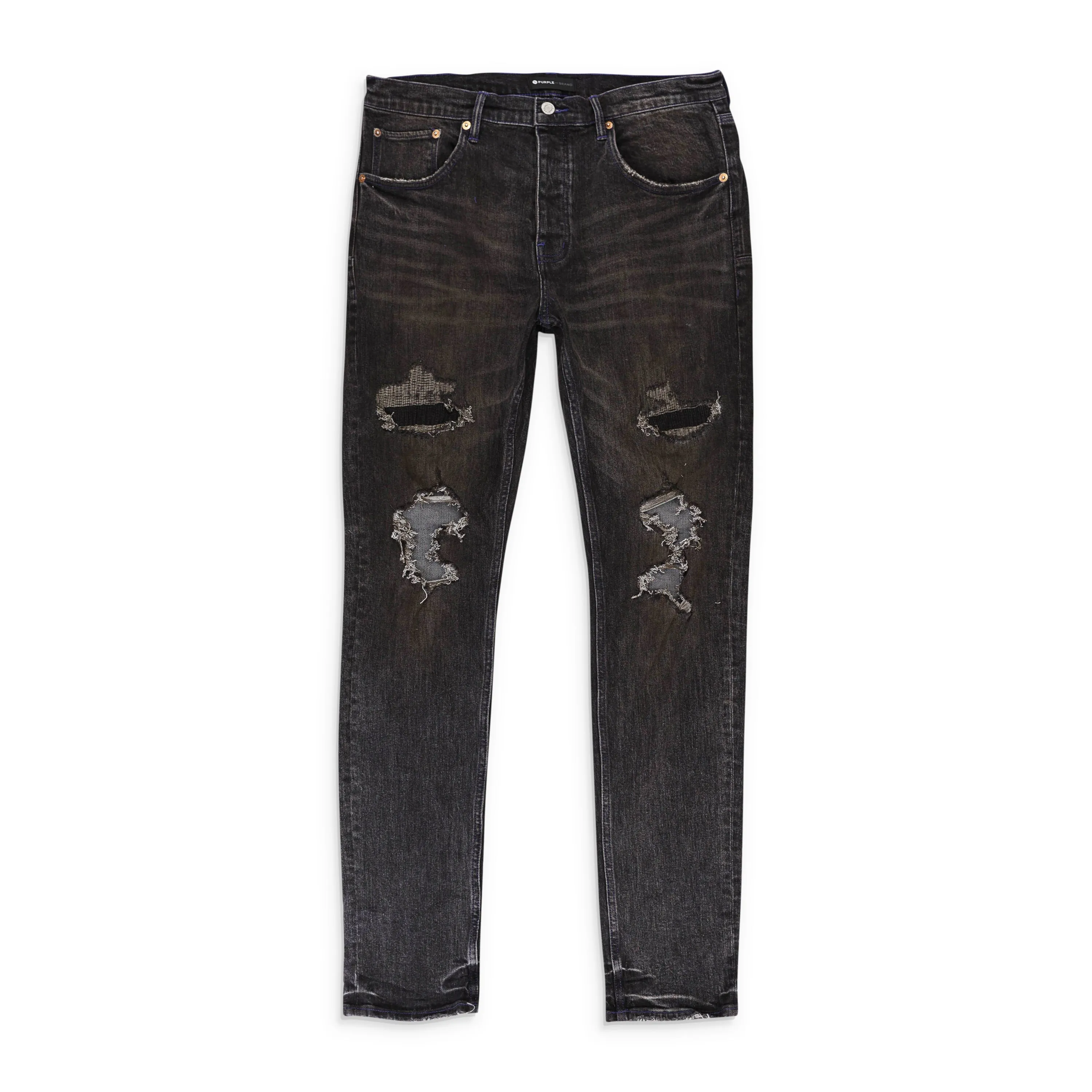 BIG KNEE BLOWOUTS BLUE  SKINNY JEANS