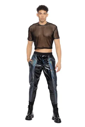 BLACK PYTHON & PVC UNISEX JOGGER