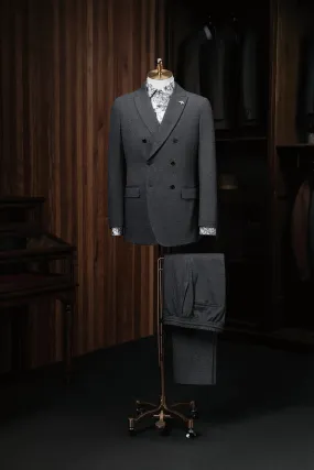 Charcoal Grey Double-Breasted Suit