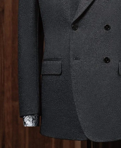 Charcoal Grey Double-Breasted Suit