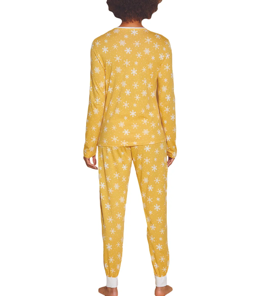 Cosabella Ski Trip Long Sleeve Top & Jogger PJ Set (SKITR9793) - Serengeti Snowflake