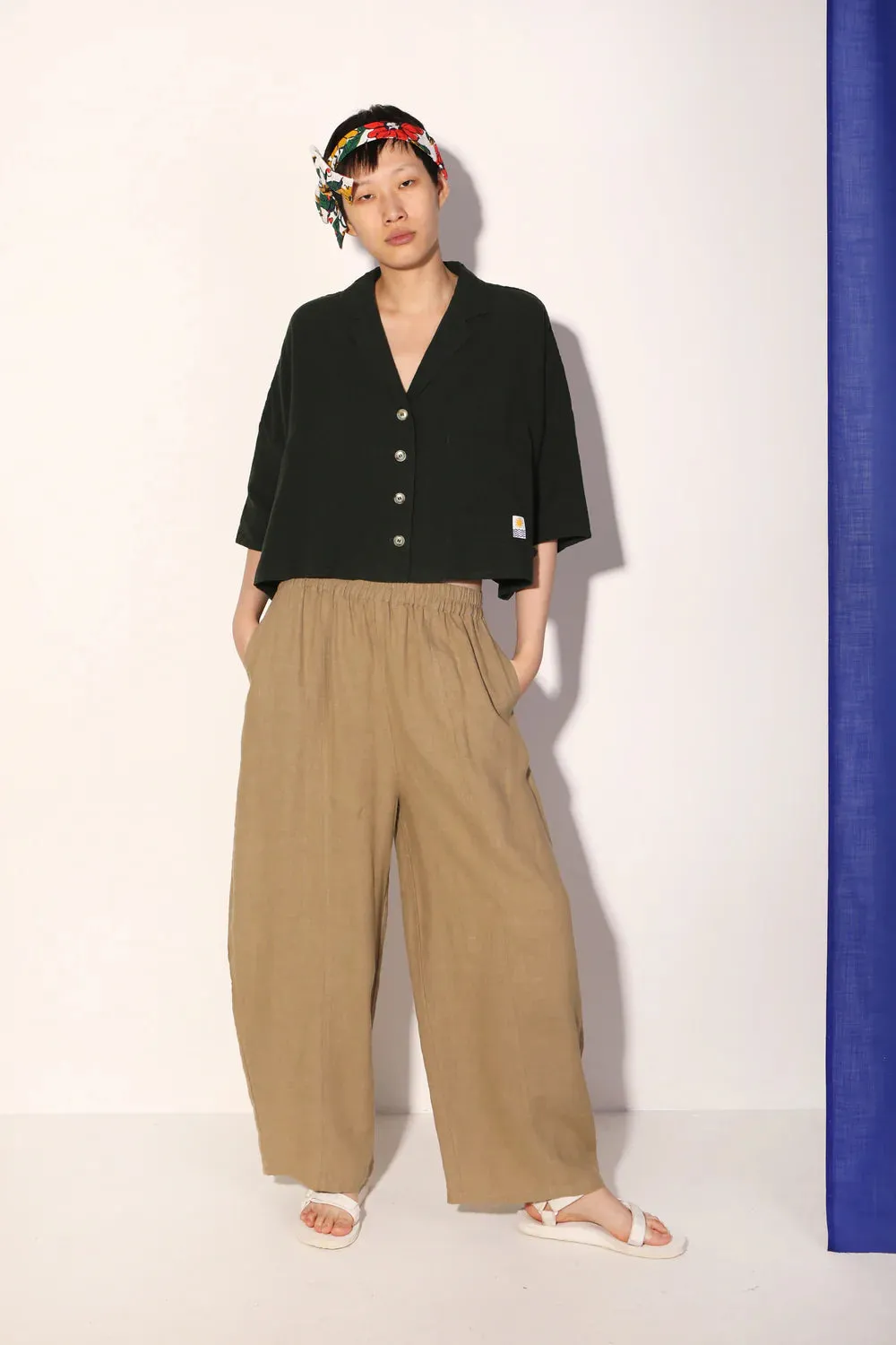 LF Markey | ARCHIVE linen trousers | stone