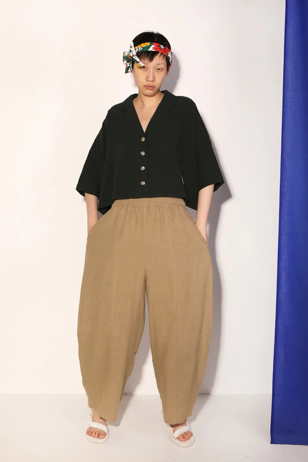 LF Markey | ARCHIVE linen trousers | stone