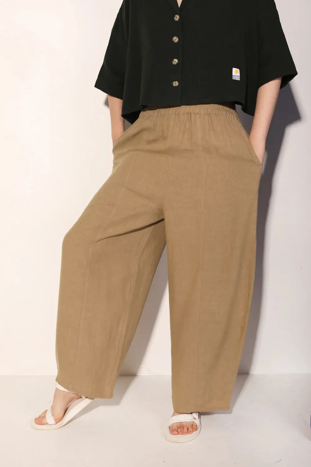 LF Markey | ARCHIVE linen trousers | stone