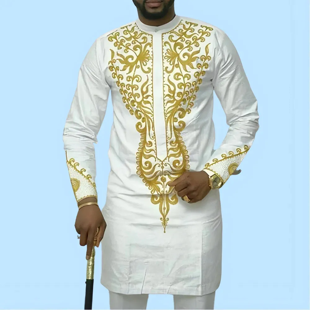 Men Suit Solid Color Button Jacket and Suit Pants