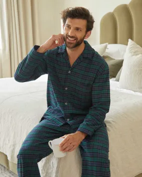 Men's Brushed Cotton Pyjamas - Litton Blackwatch Tartan