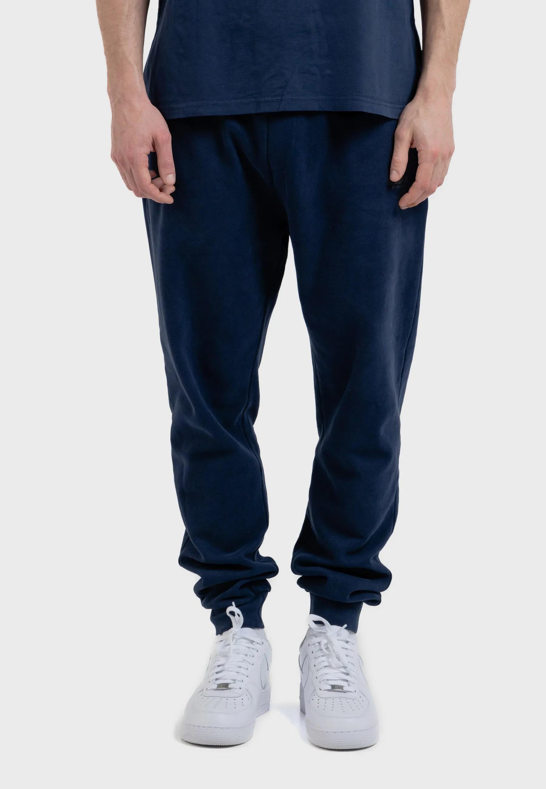 Oversized spectral-reflective Logo Garment Dyed Jogger Navy Blue