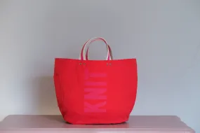 PRE ORDER UPDATE Tote Bag - Red - printed pink (low contrast)