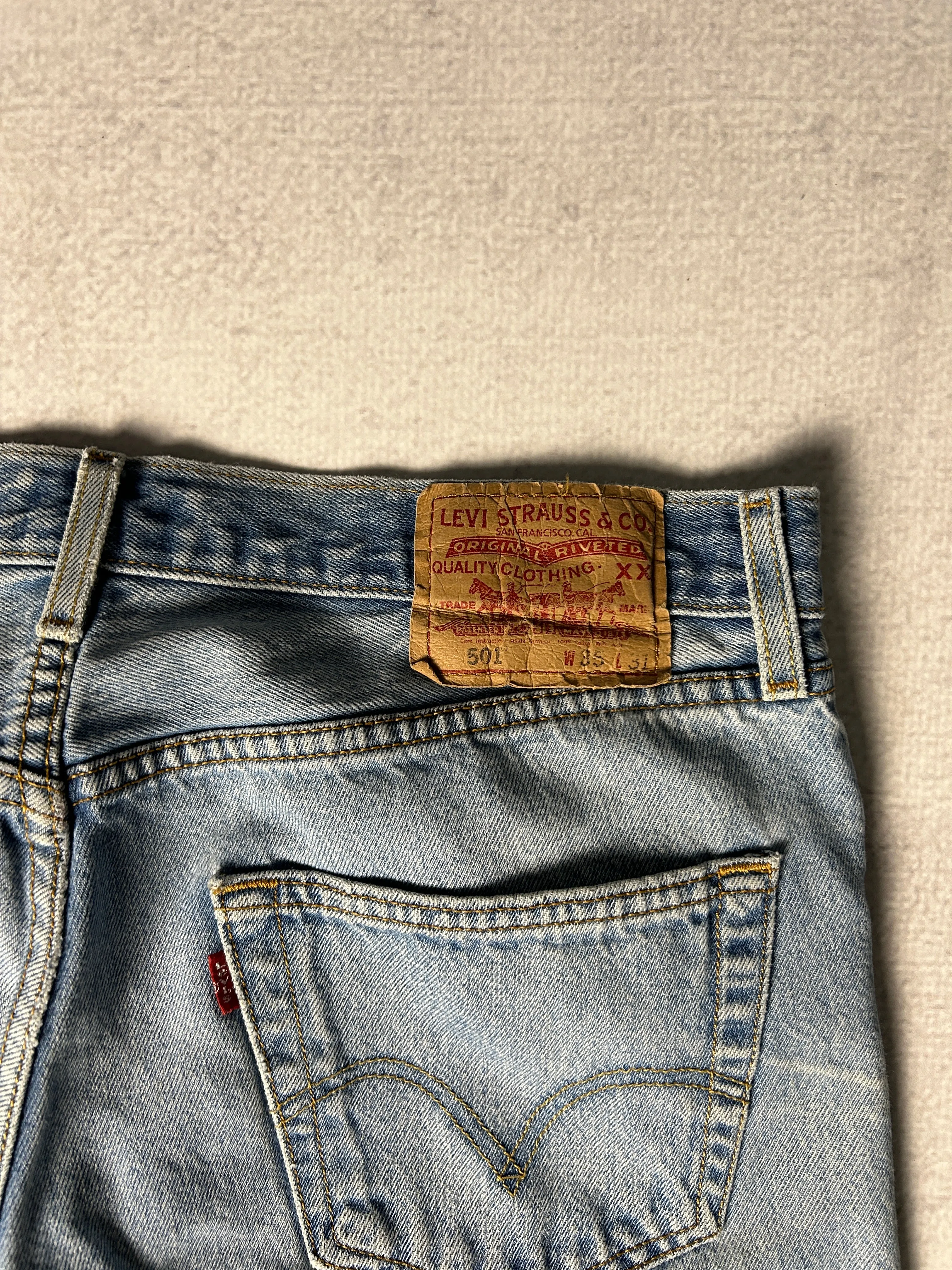 Vintage 90s Levis 501 Straight Leg Jeans - Men's 35Wx31